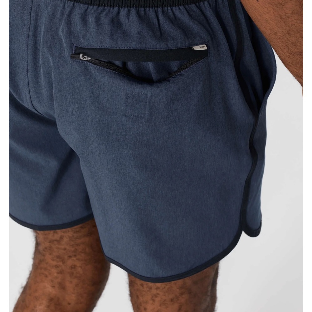 Vuori Banks Short 5” Azure Linen Texture oh. - Picture 2 of 14
